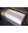 RECHTECK BADEWANNE 180x80 QUADROS Ablaufgarnitur + Füße GRATIS !