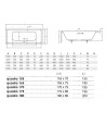 RECHTECK BADEWANNE 180x80 QUADROS Ablaufgarnitur + Füße GRATIS !