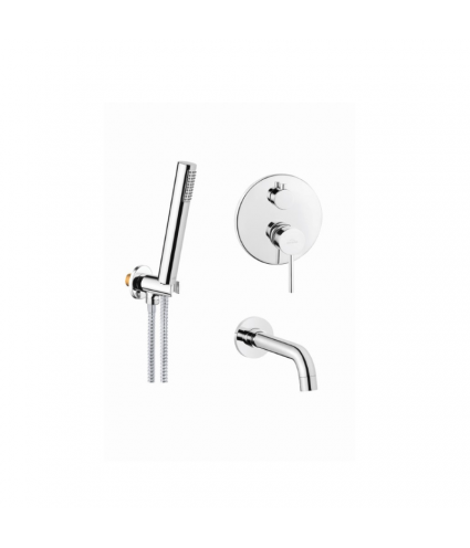 Unterputz Set Wannenarmatur DAFNI Silber
