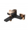 Badewannenarmatur MIDNIGHTE Schwarz-Gold Badarmatur Wannenbatterie