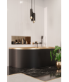 Badewannenarmatur MIDNIGHTE Schwarz-Gold Badarmatur Wannenbatterie