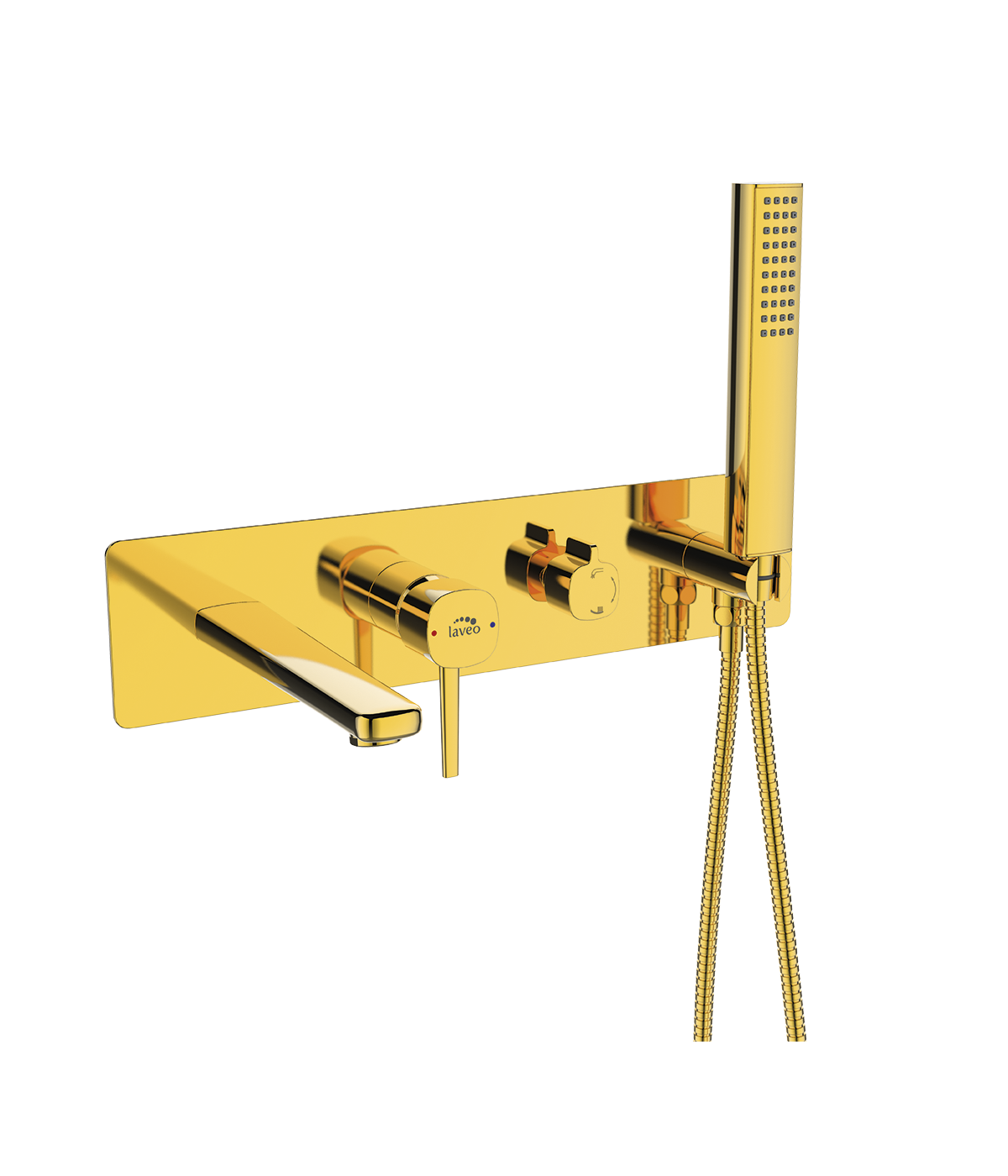 Unterputz Set Wannenarmatur POLLA Gold Verdeckter Einbau Mischer