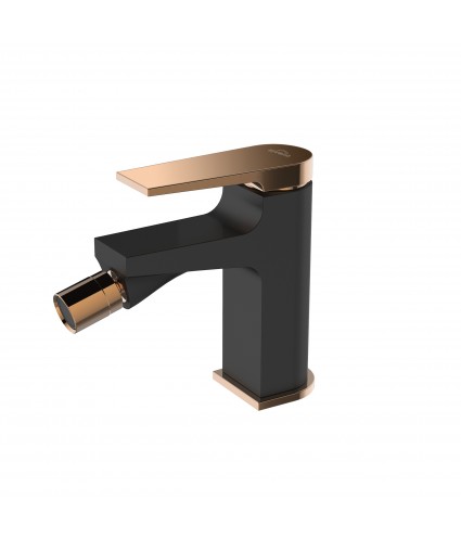 Bidetarmatur MIDNIGHTE Schwarz-Gold Badarmatur Bidet-Mischbatterie