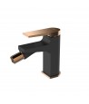 Bidetarmatur MIDNIGHTE Schwarz-Gold Badarmatur Bidet-Mischbatterie