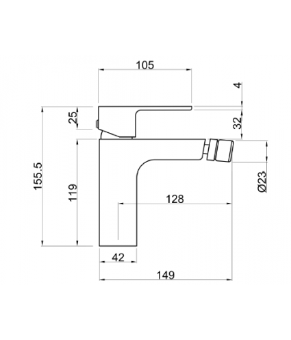 Bidetarmatur NYKS Silber Badarmatur Bidet-Mischbatterie