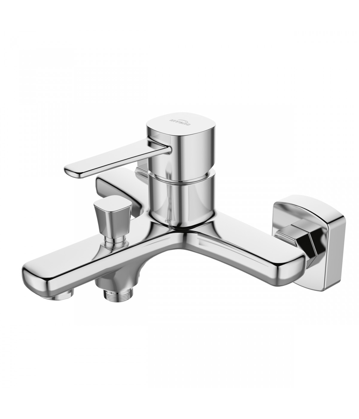 Badewannenarmatur GLAMOUR Silber Badarmatur Wannenbatterie