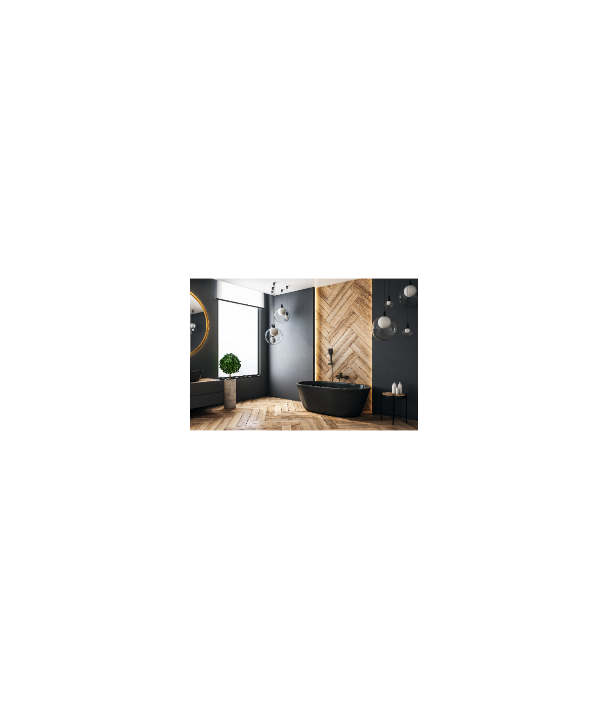 Badewannenarmatur GLAMOUR Schwarz Badarmatur Wannenbatterie