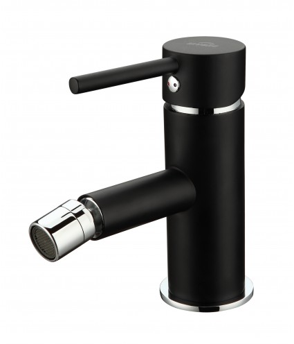 Bidetarmatur DAFNI Schwarz Badarmatur Bidet-Mischbatterie