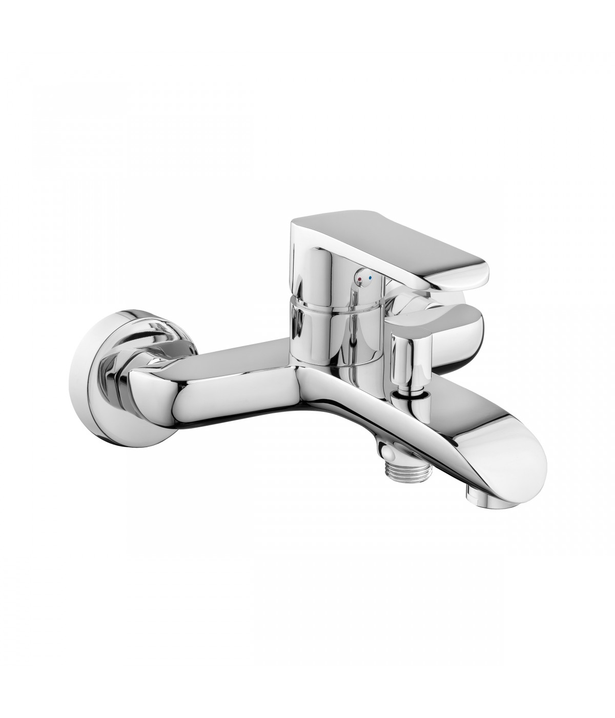 Badewannenarmatur SIROS Silber Badarmatur Wannenbatterie