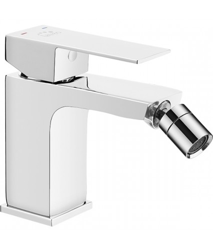 Bidetarmatur KVADRATO Silber Badarmatur Bidet-Mischbatterie