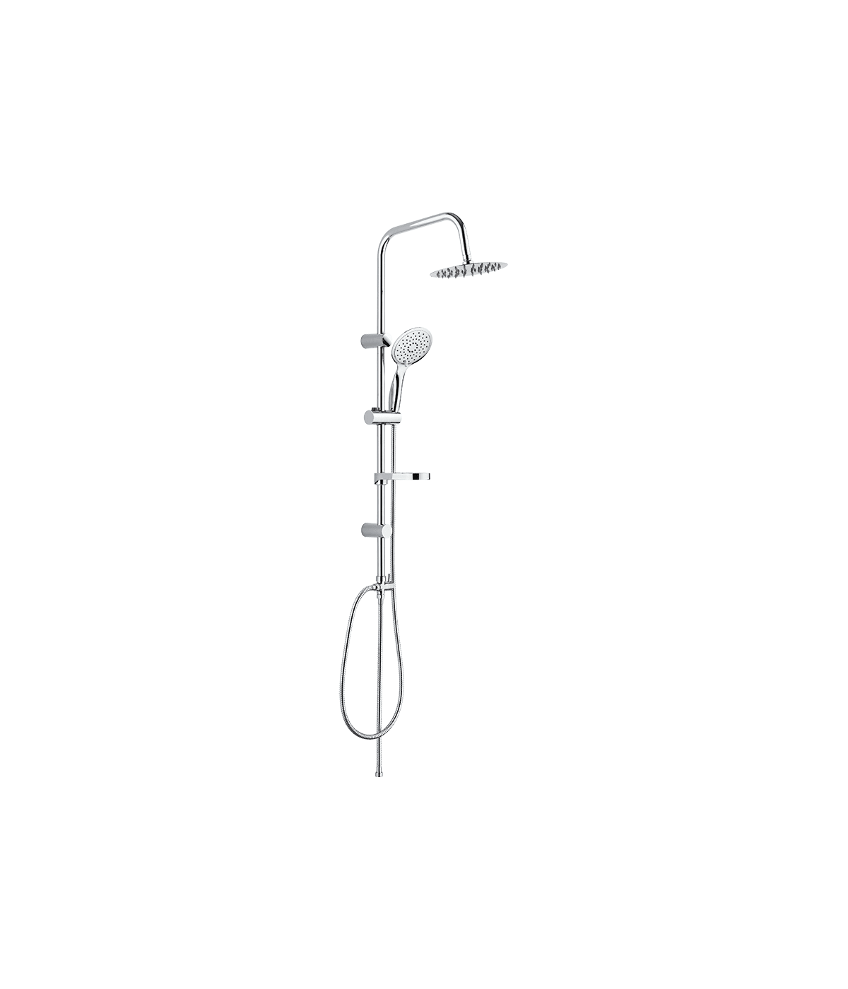 Regendusche FINO Silber Handbrause, Duschsystem