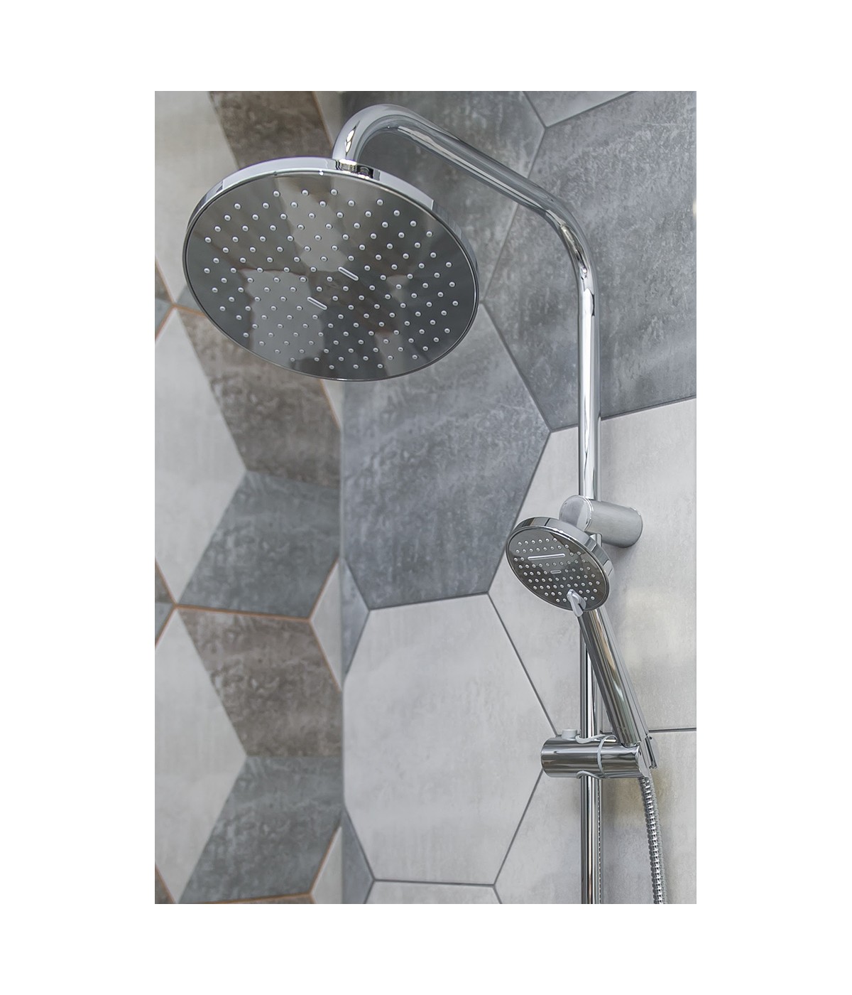 Regendusche LESTE Silber Handbrause, Duschsystem