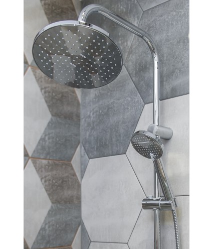 Regendusche LESTE Silber Handbrause, Duschsystem