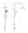 Regendusche LESTE Silber Handbrause, Duschsystem