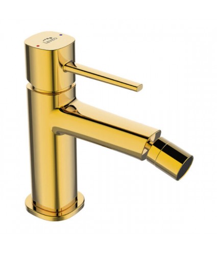Bidetarmatur POLLA Gold Badarmatur Bidet-Mischbatterie + Click-Clack