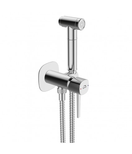 Unterputz Bidetarmatur POLLA Silber Badarmatur Bidet-Mischbatterie