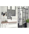 Regendusche PRETTO Schwarz Handbrause, Duschsystem