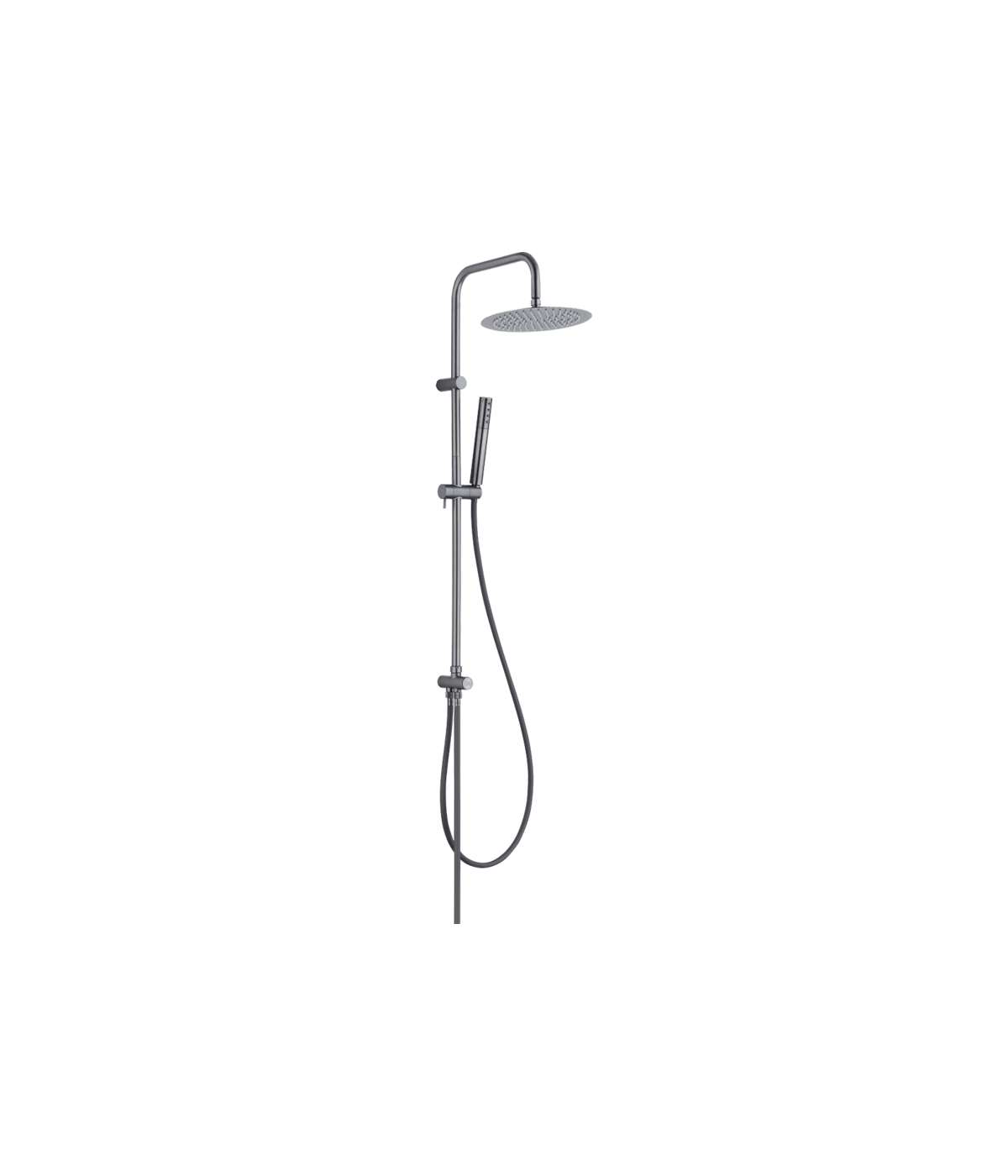 Regendusche PRETTO Grau Handbrause, Duschsystem
