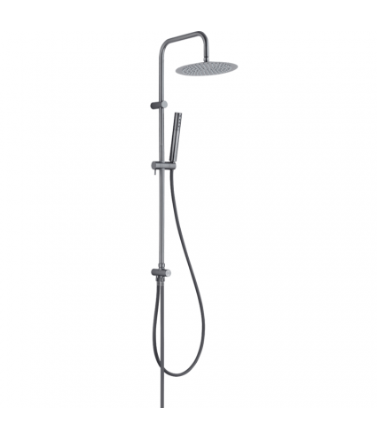 Regendusche PRETTO Grau Handbrause, Duschsystem