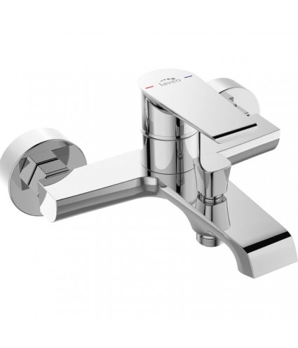 Badewannenarmatur LARGO Silber Badarmatur Wannenbatterie