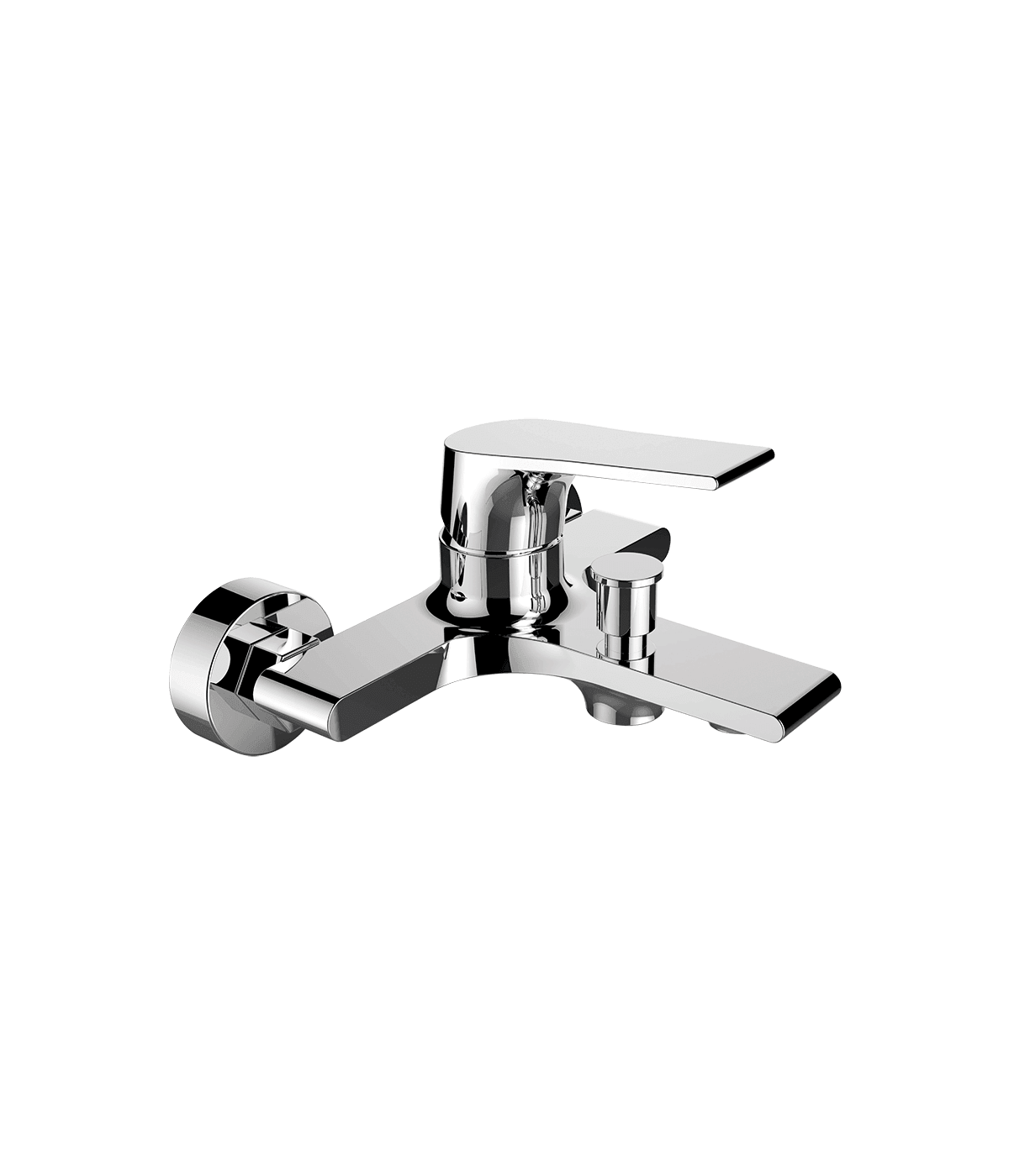 Badewannenarmatur PLATO Silber Badarmatur Wannenbatterie