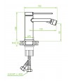 Bidetarmatur PINAR Silber Badarmatur Bidet-Mischbatterie + Click-Clack
