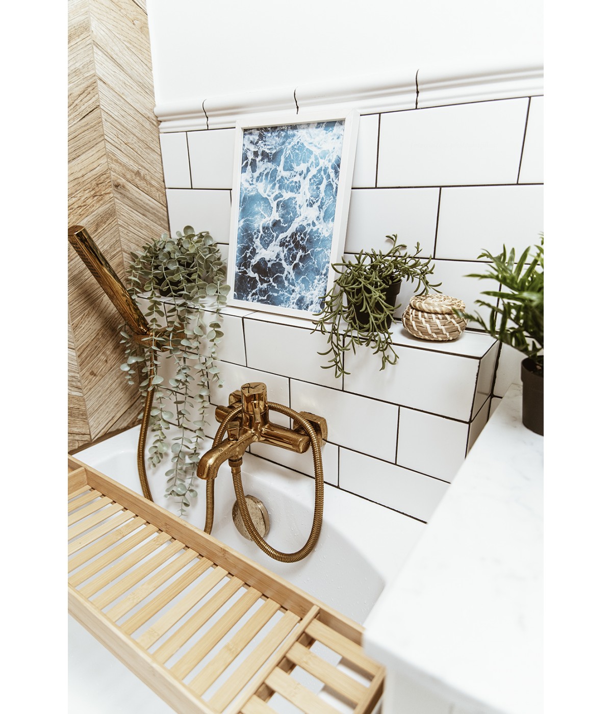 Badewannenarmatur POLLA Rosegold Badarmatur Wannenbatterie
