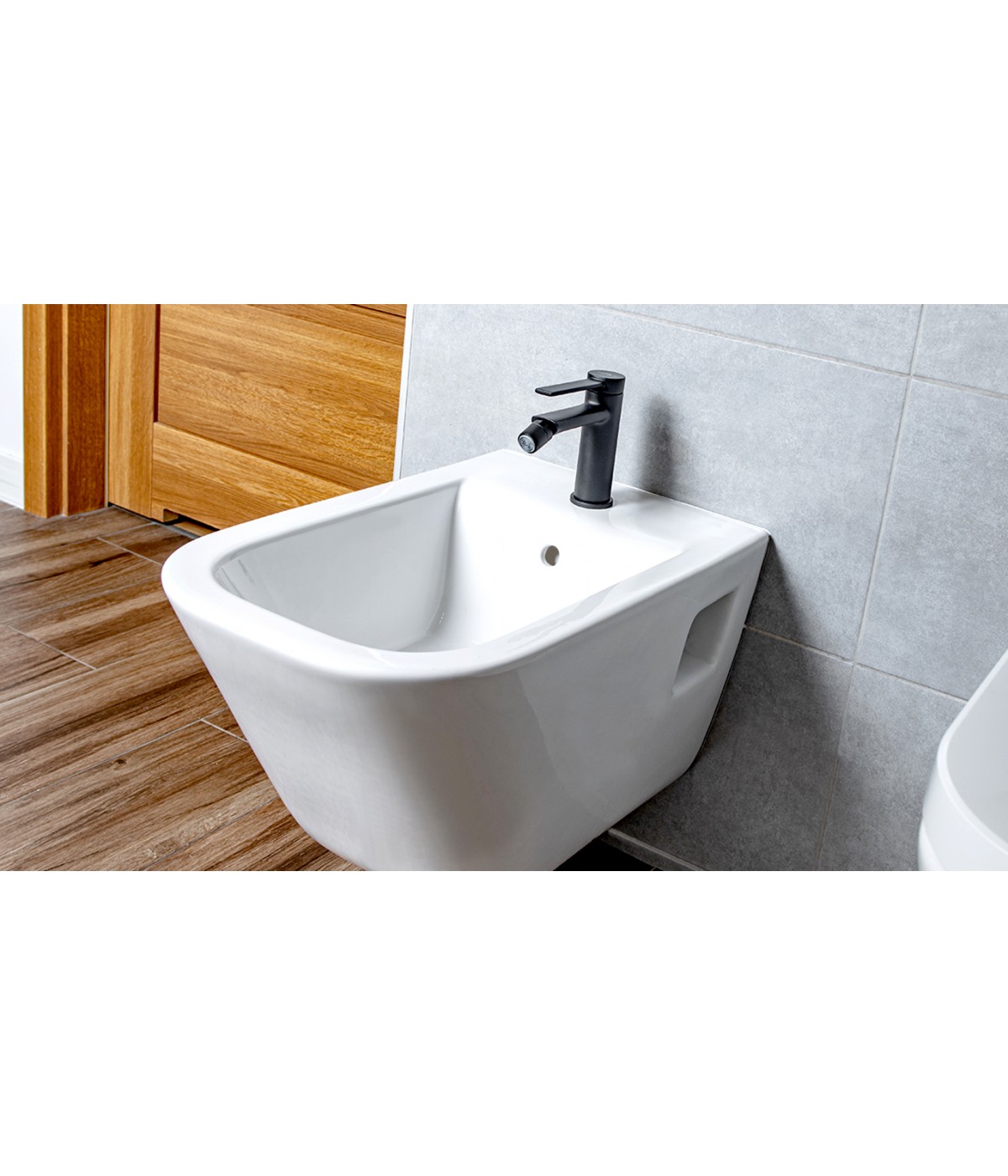 Bidetarmatur PINAR Schwarz Badarmatur Bidet-Mischbatterie + Click-Clack