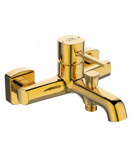 Badewannenarmatur POLLA Gold Badarmatur Wannenbatterie