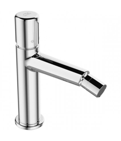 Bidetarmatur PRETTO Silber Badarmatur Bidet-Mischbatterie + Click-Clack