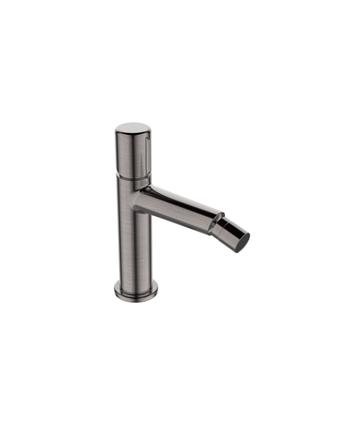 Bidetarmatur PRETTO Grau Badarmatur Bidet-Mischbatterie + Click-Clack