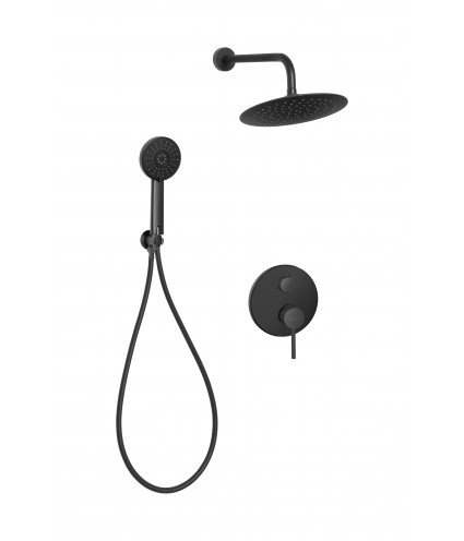 Duschsystem Unterputz Armatur Set DAFNI Schwarz
