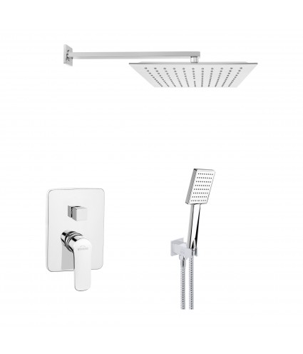 Duschsystem Unterputz Armatur Set SIROS Silber