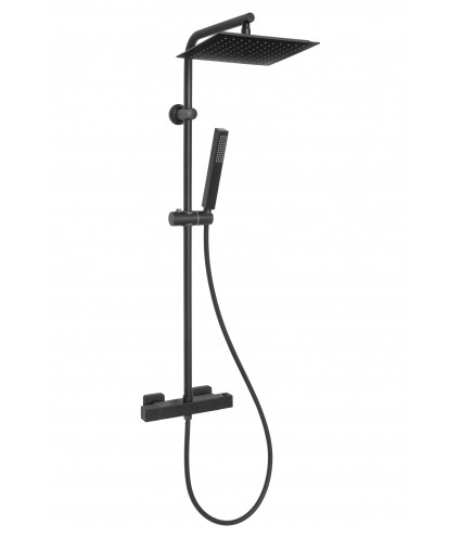 Brausegarnitur SVARTE Thermostatisch Schwarz Duschsäule