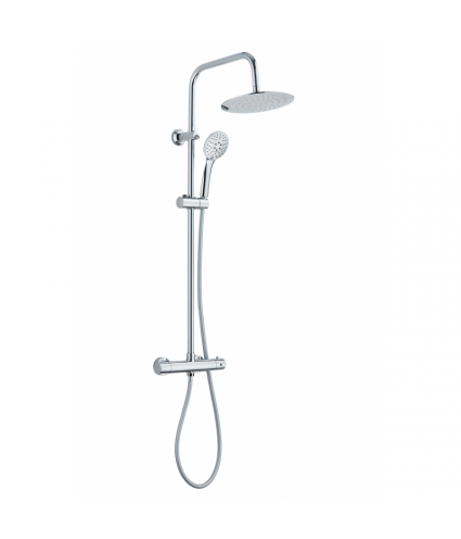 Brausegarnitur MUSTA Thermostatisch Silber Duschsäule