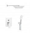 Brausegarnitur SVARTE Thermostatisch Silber Duschsäule