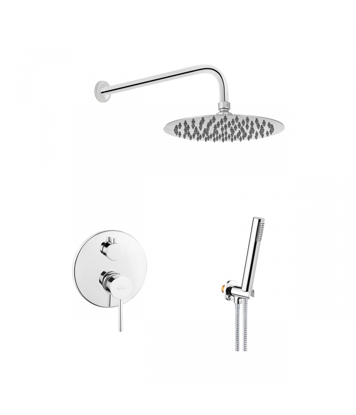 Duschsystem Unterputz Armatur Set DAFNI Silber