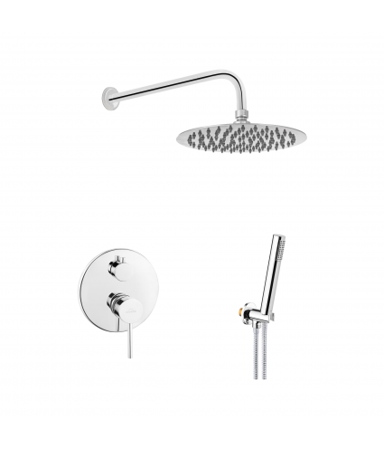 Duschsystem Unterputz Armatur Set DAFNI Silber