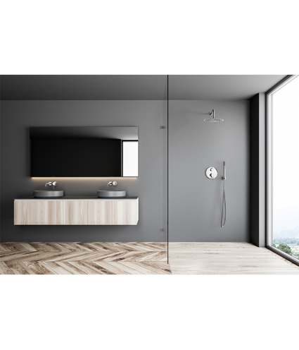 Duschsystem Unterputz Armatur Set DAFNI Silber