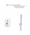Duschsystem Unterputz Armatur Set VERSO Silber