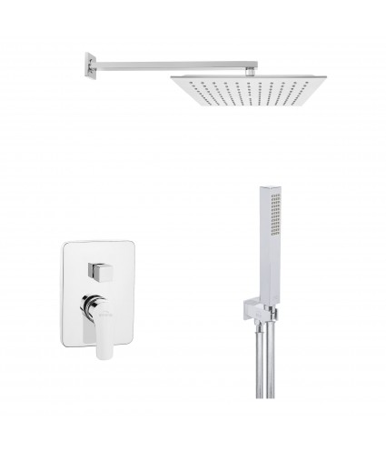 Duschsystem Unterputz Armatur Set VERSO Silber