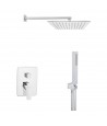 Brausegarnitur ESLA Thermostatisch Silber Duschsäule