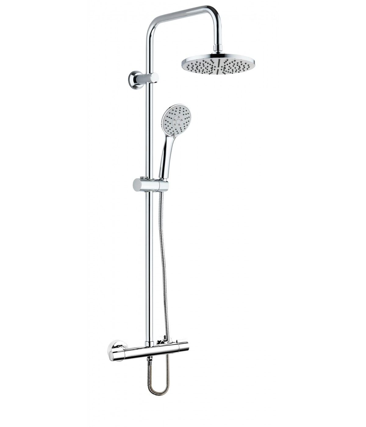 Brausegarnitur ESLA Thermostatisch Silber Duschsäule