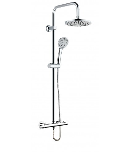 Brausegarnitur ESLA Thermostatisch Silber Duschsäule