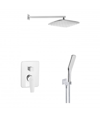 Duschsystem Unterputz Armatur Set DOKOS Silber