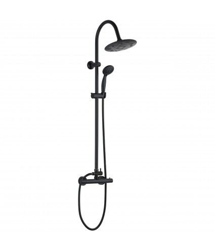 Brausegarnitur GRACJA Thermostatisch Schwarz Duschsäule