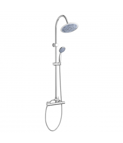 Brausegarnitur GRACJA Thermostatisch Silber Duschsäule