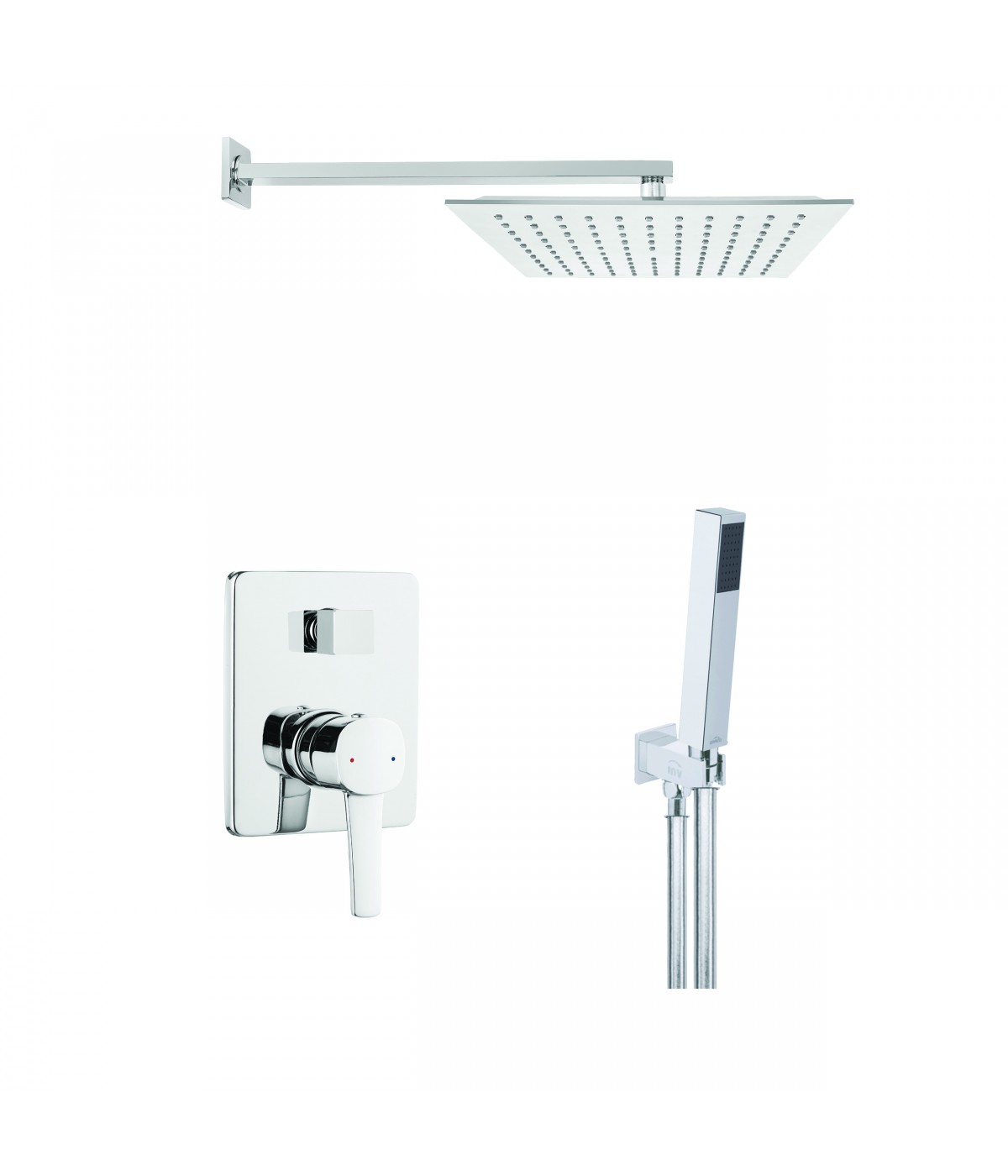 Duschsystem Unterputz Armatur Set GLAMOUR Silber