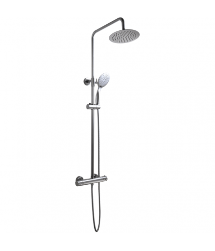 Brausegarnitur Thermostatisch FINO Silber Duschsäule