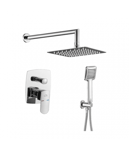 Duschsystem Unterputz Armatur Set CALA Silber